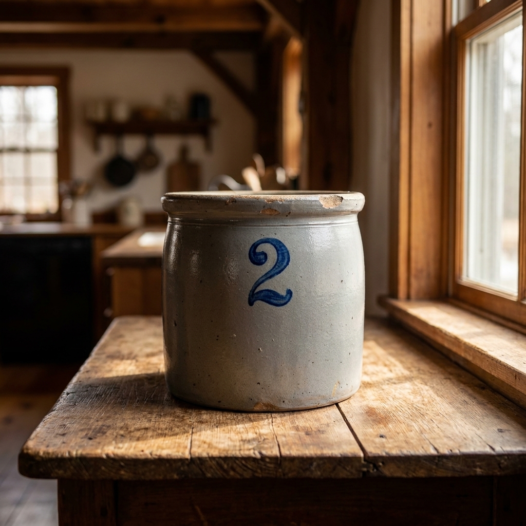 Antique Stoneware Crocks: Numbers, Glazes, and Value